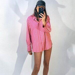 NWT zara oversized striped shirt